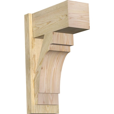 Ekena Millwork Merced Block Rough Sawn Outlooker, Douglas Fir, 8"W x 16"D x 24"H OUT08X16X24MRC05RDF